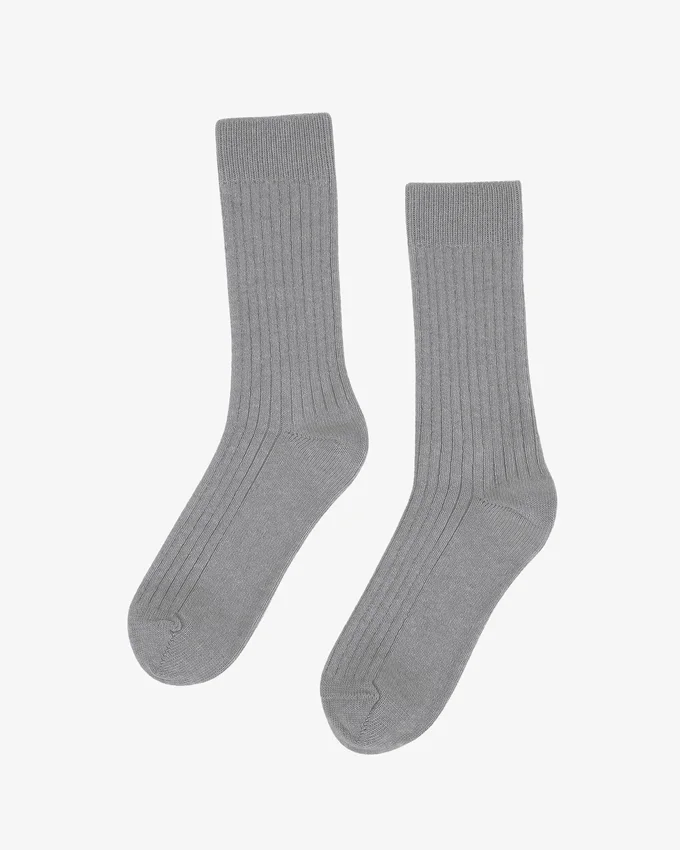Chaussettes en mélange de laine mérinos - Gris chiné