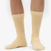 Chaussettes en mélange de laine mérinos - Jaune pâle