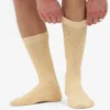 Chaussettes en mélange de laine mérinos - Jaune pâle