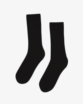 Chaussettes en mélange de laine mérinos - Noir intense