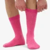 Chaussettes en mélange de laine mérinos - Rose bubble-gum