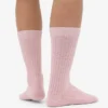 Chaussettes en mélange de laine mérinos - Rose délavé