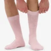 Chaussettes en mélange de laine mérinos - Rose délavé