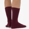 Chaussettes en mélange de laine mérinos - Rouge sang de bœuf
