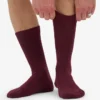 Chaussettes en mélange de laine mérinos - Rouge sang de bœuf