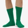 Chaussettes en mélange de laine mérinos - Vert Kelly
