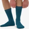 Chaussettes en mélange de laine mérinos - Vert océan