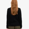 Chaussettes mi-mollet classiques en laine mérinos pour femme - Noir profond