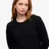 Chaussettes mi-mollet classiques en laine mérinos pour femme - Noir profond