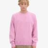 Chaussettes mi-mollet oversize en laine mérinos - Fleur de cerisier
