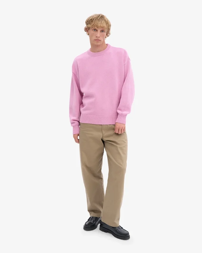 Chaussettes mi-mollet oversize en laine mérinos - Fleur de cerisier