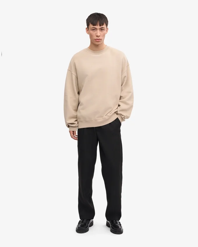 Chaussettes oversize en coton bio - Gris huître