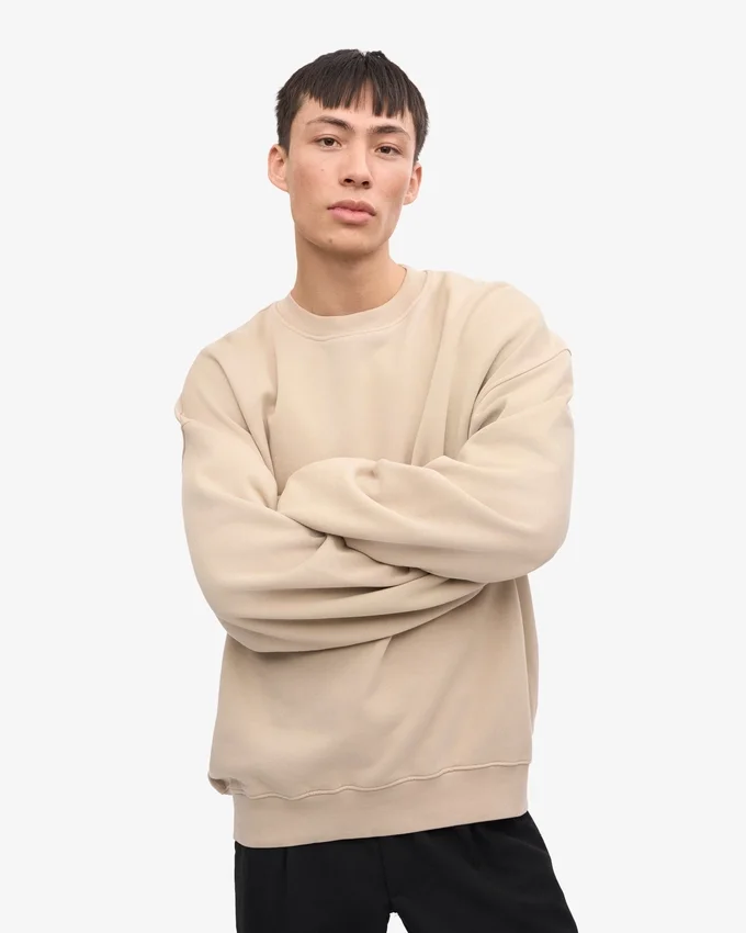 Chaussettes oversize en coton bio - Gris huître