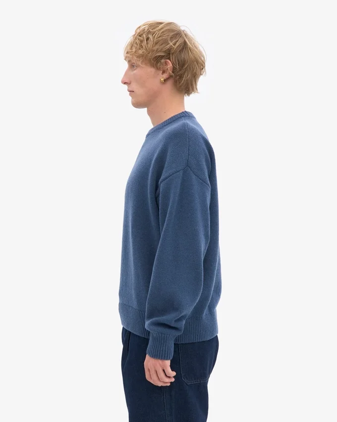 Chaussettes oversize en laine mérinos - Bleu pétrole