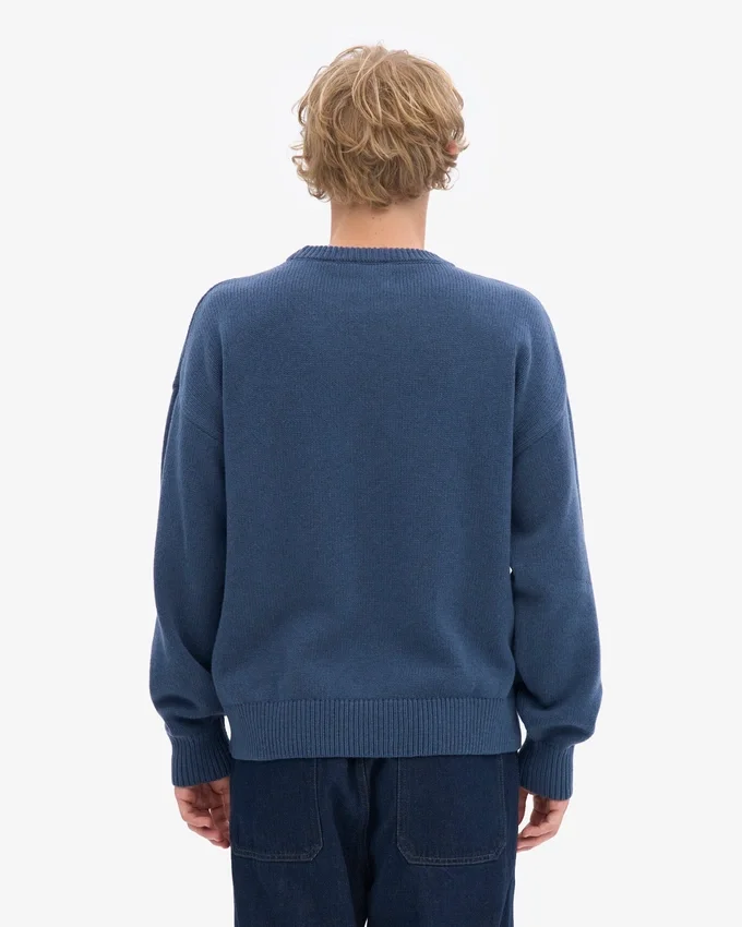 Chaussettes oversize en laine mérinos - Bleu pétrole