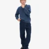 Chaussettes oversize en laine mérinos - Bleu pétrole