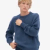 Chaussettes oversize en laine mérinos - Bleu pétrole