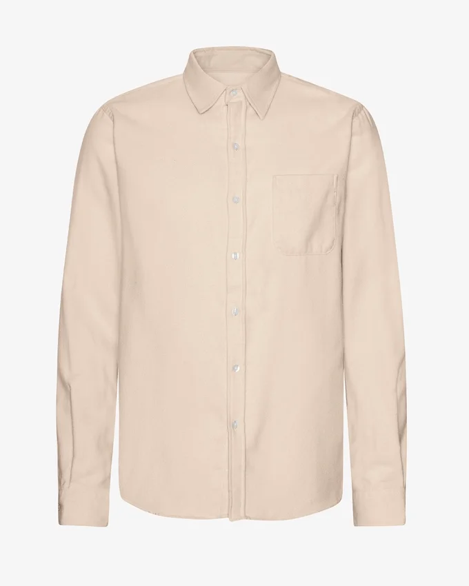 Chemise en flanelle bio - Blanc ivoire