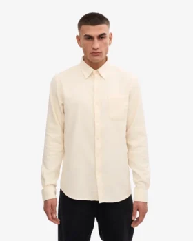 Chemise en flanelle bio – Blanc ivoire