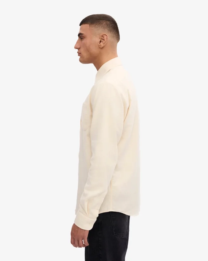 Chemise en flanelle bio - Blanc ivoire