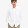 Chemise en flanelle bio - Blanc optique