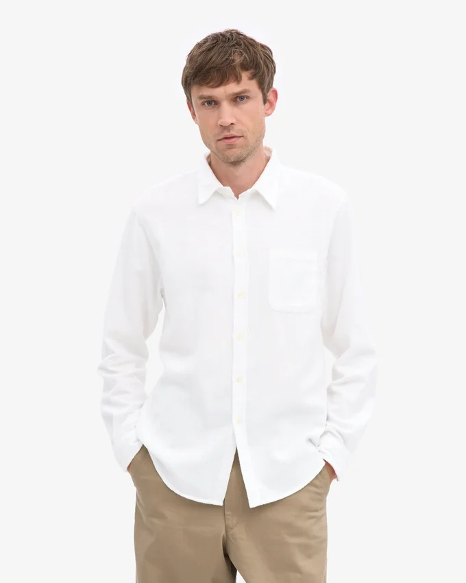 Chemise en flanelle bio - Blanc optique