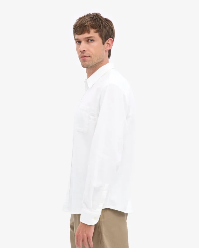 Chemise en flanelle bio - Blanc optique