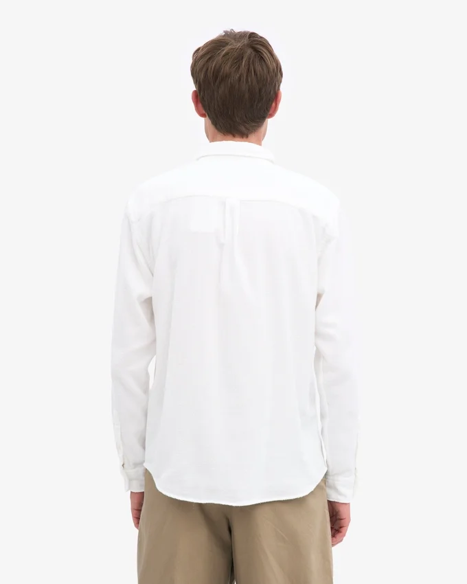Chemise en flanelle bio - Blanc optique