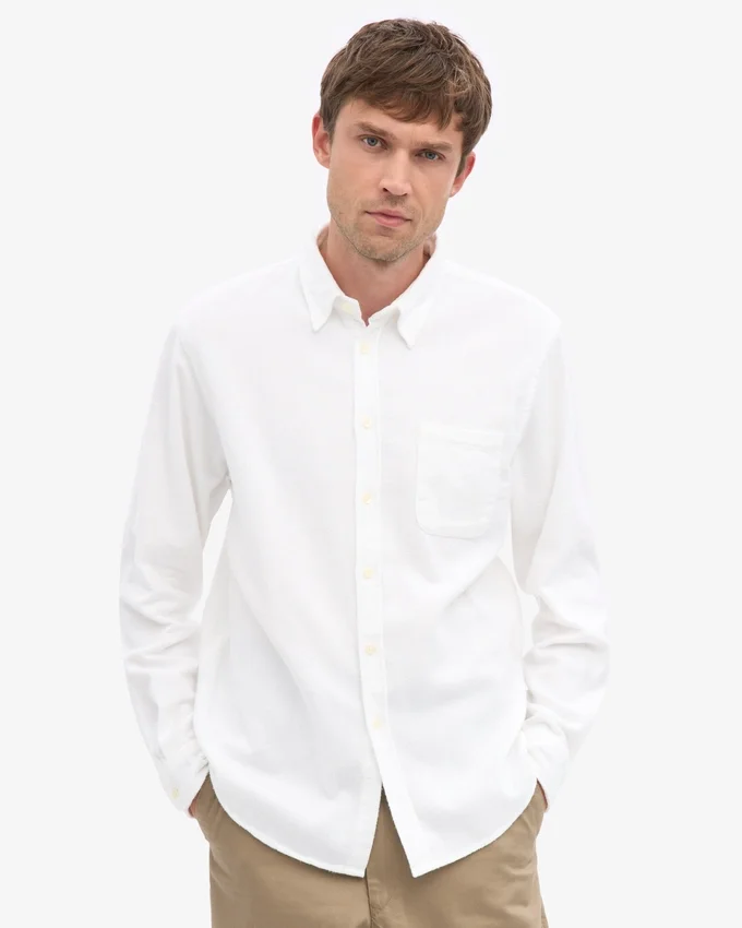 Chemise en flanelle bio - Blanc optique