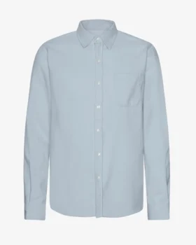 Chemise en flanelle bio - Bleu acier