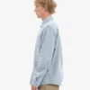 Chemise en flanelle bio - Bleu acier