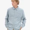 Chemise en flanelle bio - Bleu acier