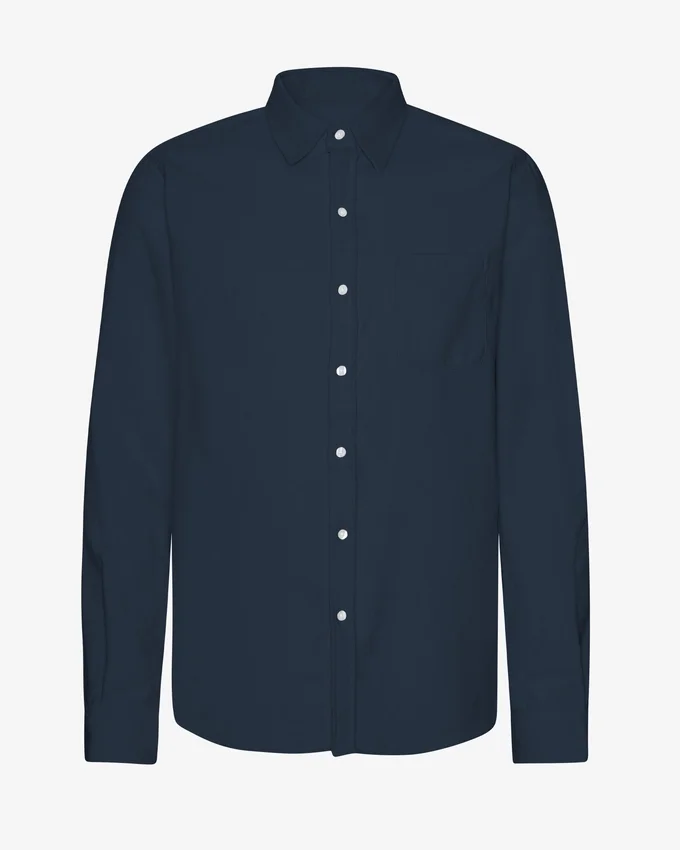 Chemise en flanelle bio - Bleu marine