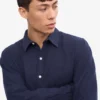Chemise en flanelle bio - Bleu marine