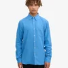 Chemise en flanelle bio - Bleu Pacifique