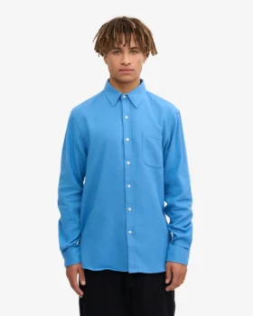 Chemise en flanelle bio – Bleu Pacifique