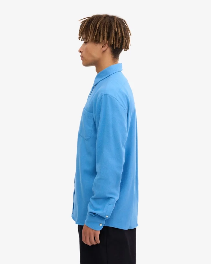 Chemise en flanelle bio - Bleu Pacifique