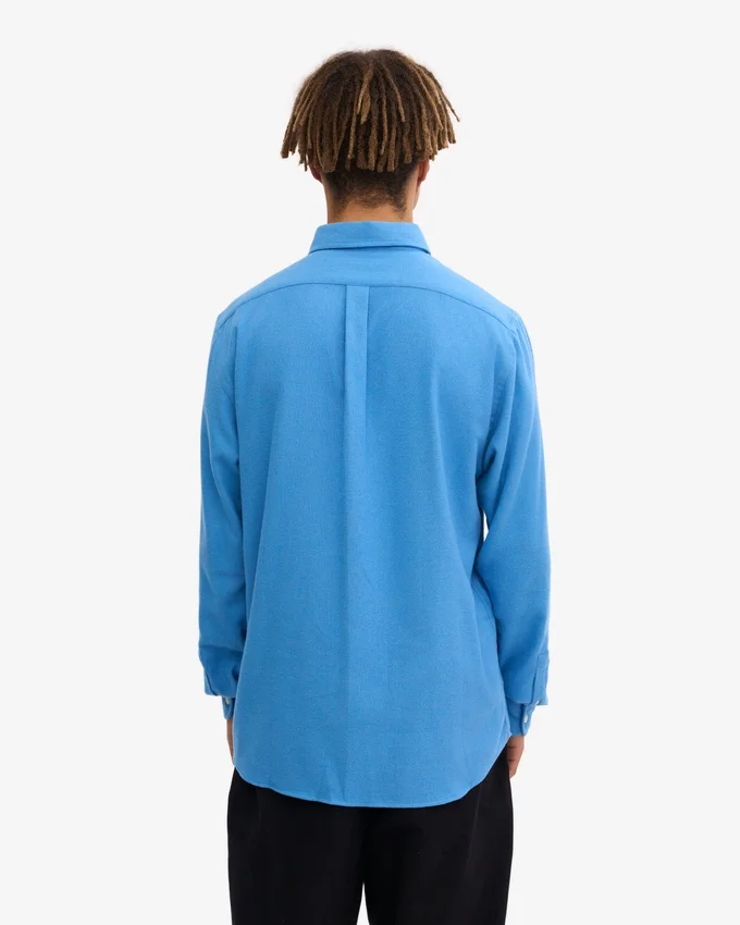 Chemise en flanelle bio - Bleu Pacifique