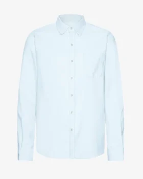 Chemise en flanelle bio - Bleu polaire
