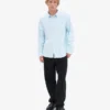 Chemise en flanelle bio - Bleu polaire