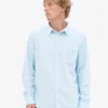 Chemise en flanelle bio - Bleu polaire