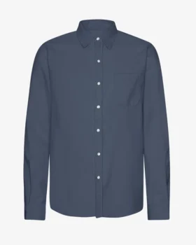 Chemise en flanelle bio - Bleu pétrole