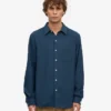 Chemise en flanelle bio - Bleu pétrole
