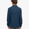 Chemise en flanelle bio - Bleu pétrole