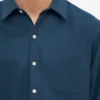 Chemise en flanelle bio - Bleu pétrole