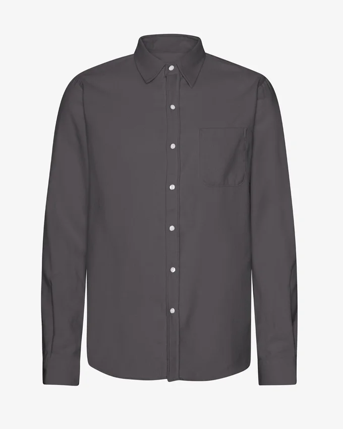 Chemise en flanelle bio - Gris lave