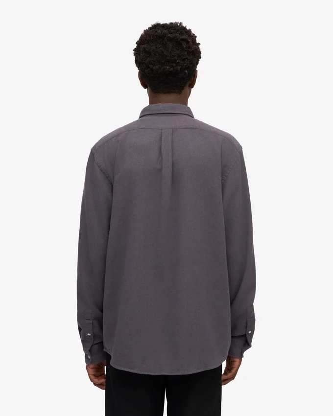 Chemise en flanelle bio - Gris lave