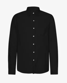 Chemise en flanelle bio - Noir intense