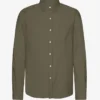 Chemise en flanelle bio - Olive poussiéreuse