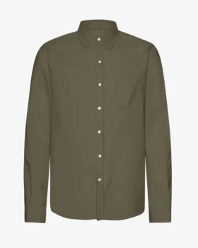 Chemise en flanelle bio - Olive poussiéreuse